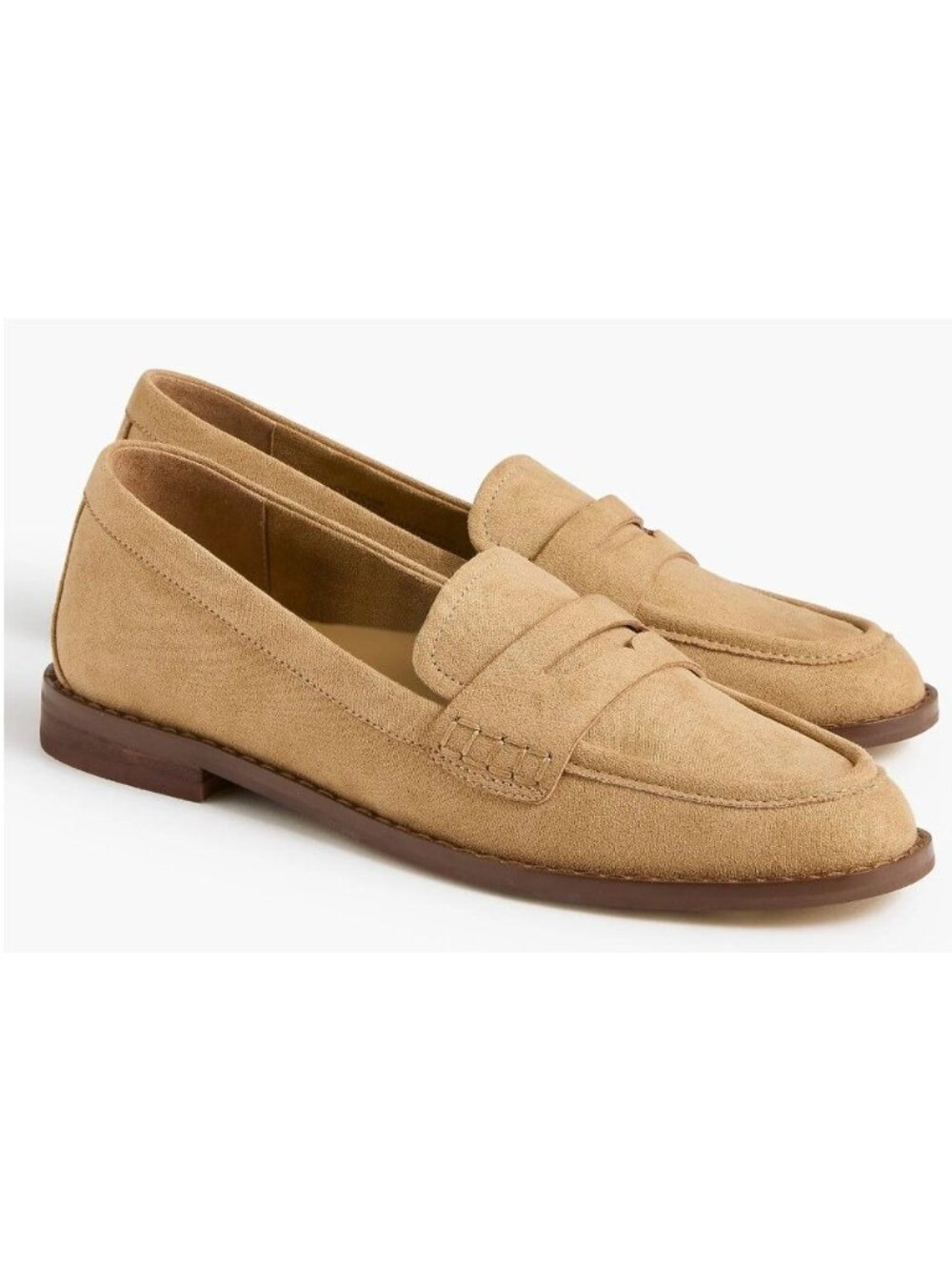 New J. Crew Sueded flex penny loafers Tan Women's Size 5.5